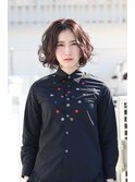 ナチュラルウェーブボブ