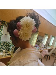 和装ににあう洋装ヘアー