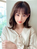 ラルユー 金山(LallYou)&nbsp;前髪パーマ/韓国くびれミディアム/春カラー/ラベンダーカラー