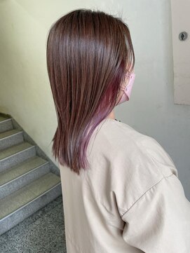 キャンバス バイ ネオリーブ 横浜西口(Canvas by neo.) 切りっぱなしロブ/ラベンダー/インナーカラー/sn