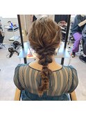 編みおろしヘアセット♪