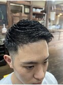MEN’S HAIRハイライトマッシュパーマ〈理容室〉東浦和メンズ