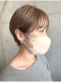 大人可愛い20代30代40代◎ハイトーンショートボブ丸みショート