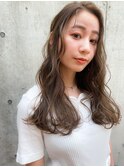【打越】ロング×ウェーブ×アッシュベージュ