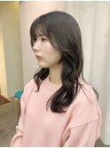 簡単スタイリング/ロング/暗髪/艶髪/透明感カラー/Aujua