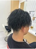 波巻きパーマ