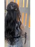 結婚式お呼ばれヘアセット/ハーフアップ