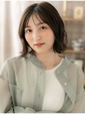 外ハネアッシュグレージュ小顔クセ毛風ボブh4戸頭20代30代40代