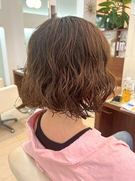 ヘアーアンドエステ ハラダ 滝ノ水店(Hair&Esthe Harada) ボブパーマ/ボブ/デザインカット/ナチュラルブラウン