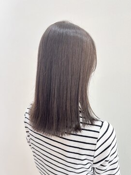 シア 新越谷店(SHEER) 外はねミディアム×透け感クールブラウン