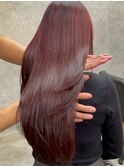 大人ローズブラウン/髪質改善ストレート/縮毛矯正/韓国/顔まわり