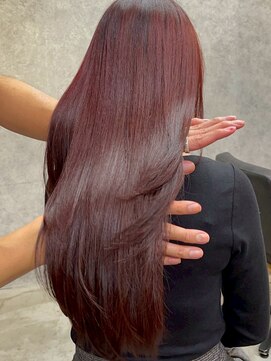 セントラル 三宮店(central) 大人ローズブラウン/髪質改善ストレート/縮毛矯正/韓国/顔まわり