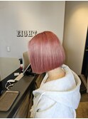 切りっぱなしボブ/ハッシュボブ/モーヴピンク(EIGHT 北谷)