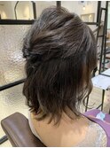 ハーフアップ