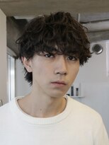 フィフス(fifth) 原宿波巻きパーマメンズパーマセンターパートウルフツーブロック