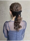 【ポニーテールヘアセット】ツインポニータイトシニヨンカチモリ