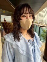 フィルム(FiLMs)&nbsp;透明感ブラウン/ミディアムレイヤー/顔まわりカット/パーマ