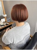 オレンジブラウンで作る柔らかショート