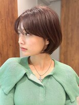 サン 白金台(SUN) ボルドーブラウンのコンパクトショートボブ白金目黒
