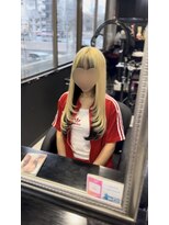 フロレゾンヘアデザインエクステ(floraison hair design exte) White blonde × Black inner ×Pull exte × Layer cut