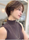 20代/30代/ニュアンスカラー/小顔/前髪カット/ショート/表参道
