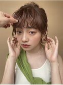 ●ピンクブラウン● パーマ風Hair Arrange