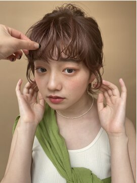 エムプラス 二子玉川(Mplus) ●ピンクブラウン● パーマ風Hair Arrange