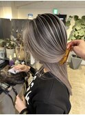コントラスト ホワイト バレイヤージュ_silky white ash_