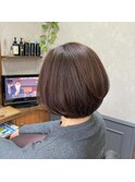 さらツヤ前下がりショートボブ大人ナチュラル【カミケン清明店】