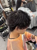 ミニウルフ×波巻きパーマ