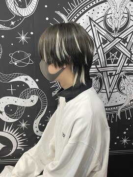 エルシャドール(EL-SHADDOLL) 白メッシュ/シールエクステ/メンズウルフ