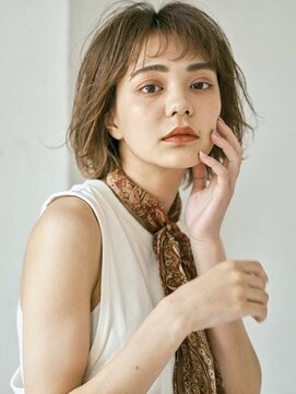 ニュイ 高槻 阪急茨木店(nui) 黒髪ボブルフネビージュ小顔ワンレンスペインカール