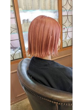 アズヘアー ラペ 三日市店(A'z hair LAPAIX) ピンクベージュ×切りっぱなし