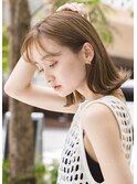 切りっぱなしミディアム/オリーブベージュ