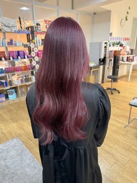 サラ ビューティ サイト 春日(SARA Beauty sight) 艶感たっぷり◎ラベンダーピンクで魅せるロングレイヤー