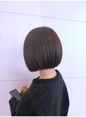 ボブカット ナチュラルカラー スモーキーベージュ