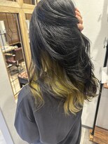 エイムヘアーティエル 鶴川店(eim hair tiele)&nbsp;イエロー系インナーカラー