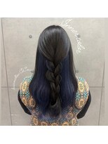 ヘアメロウ ココ(hair mellow CoCo...)&nbsp;ブルーブラック×インナーカラーブルー