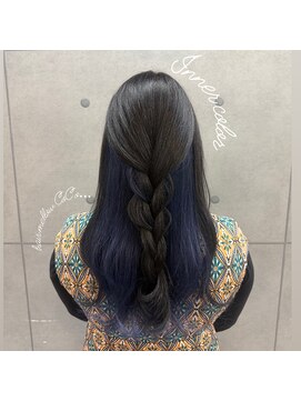 ヘアメロウ ココ(hair mellow CoCo...) ブルーブラック×インナーカラーブルー