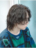 ツーブロックショート/韓国風マッシュ/フリックパーマ