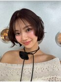ゆるふわ透け感たっぷりミニボブスタイル