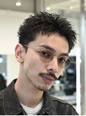 渋谷メンズパーマルーズショートアクティブショートツイスパ緩め