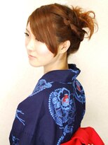 エムスヘアーショップ(M's)&nbsp;エムス編みこみ浴衣アップミディアムレングス