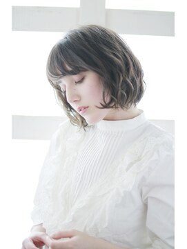 ゴッドハンド 横浜店 透け感ブルージュのふわクシュボブ◎30代40代50代60代