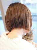 HARBORS鎌倉/テラコッタ/切りっぱなしボブ/前下がり/小顔k