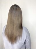 美髪ストレートナチュラル×シルキーベージュ