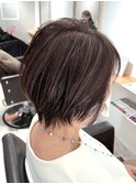 白髪ぼかしハイライトカラー×大人ショート【松尾】