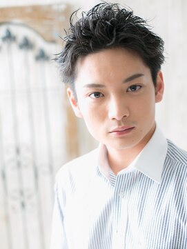 モッズヘア メン 上尾東口店(mod's hair men) ウェットスタイルがセクシーなアップバングショートS上尾