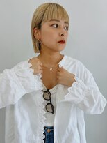 ペイジヘアー(paige hair)&nbsp;ボブ/ミニボブ/切りっぱなし/ハイトーンカラー/オン眉