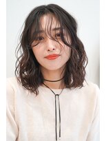 アンアミ シブヤ(Un ami shibuya)&nbsp;【Unami】暗髪ロブパーマ　大楽